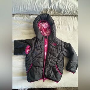 The North Face Kids Puffer Jacket in Black and Pink